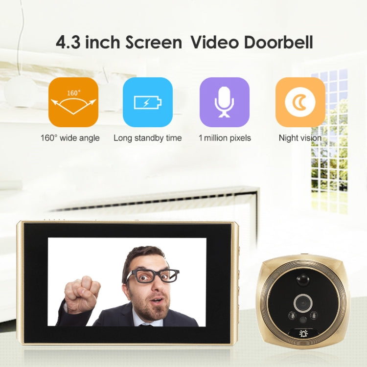N6 2.0 Million Pixels 4.3 inch Screen Video Doorbell N6 2.0 Million Pixels 4.3 inch Screen Video Doorbell